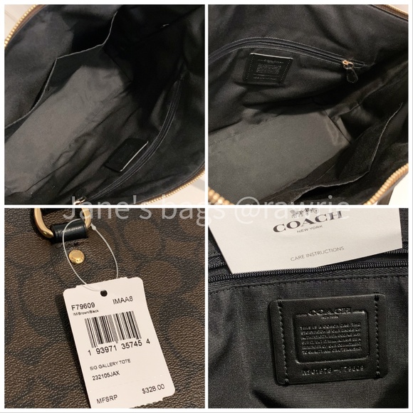New Coach Signature Gallery Zip Tote - Picture 4 of 4